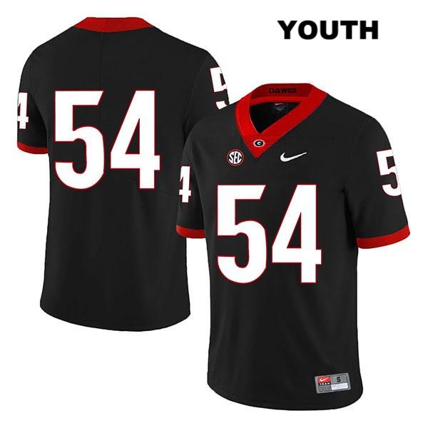 Georgia Bulldogs Youth Justin Shaffer #54 NCAA No Name Legend Authentic Black Nike Stitched College Football Jersey FUD6056LL